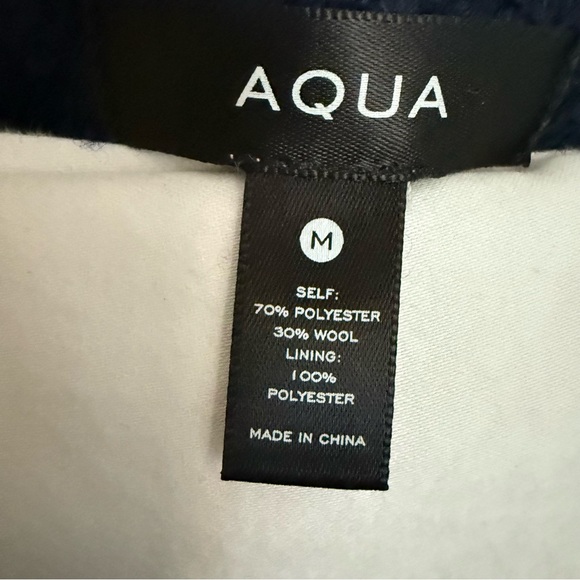 Aqua Navy Blazer Women’s Medium Tweed Jacket Gold Button Classic Chic - Picture 7 of 11